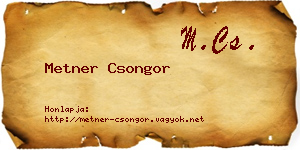 Metner Csongor névjegykártya