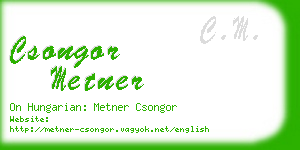 csongor metner business card